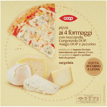 Pizza ai 4 formaggi con asiago dop